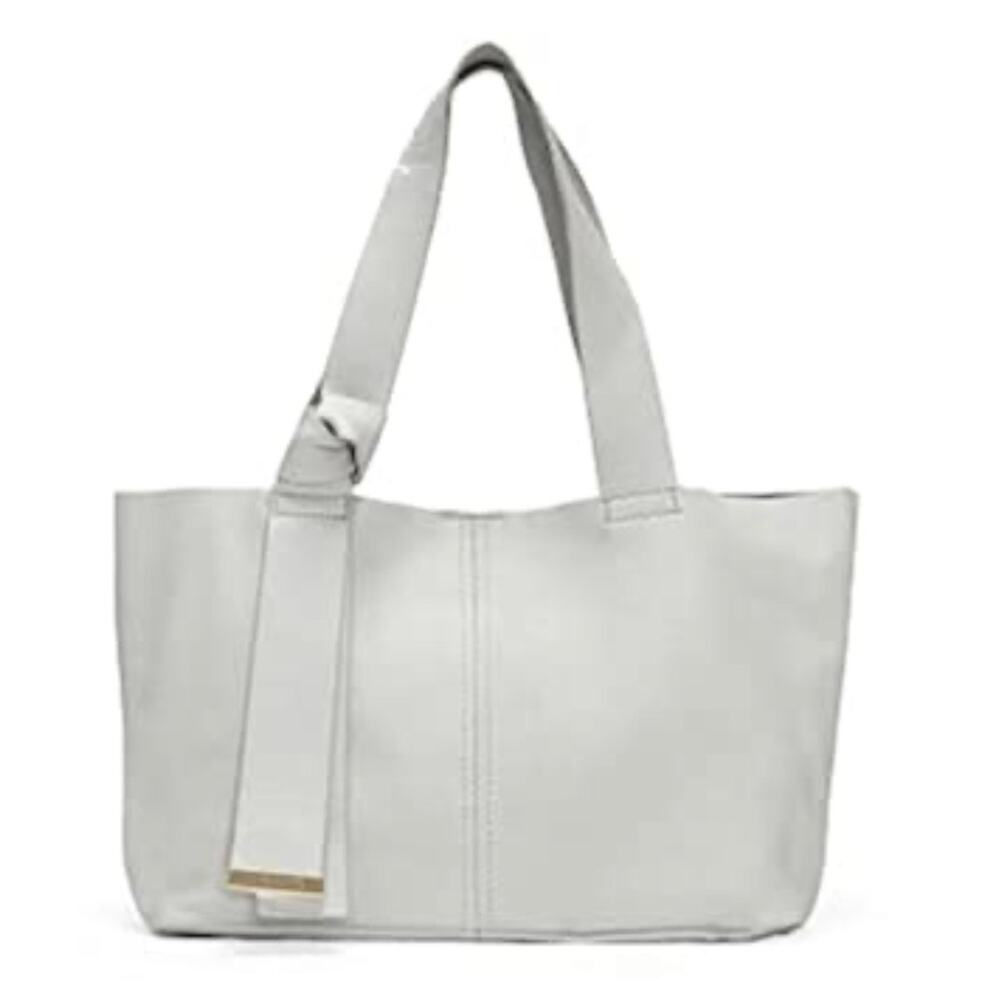 Vince Camuto White Leather Tote Bag